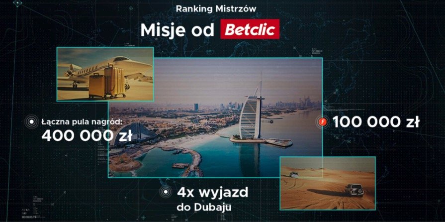 Ranking Mistrzów Betclic. Do wygrania wyjazd do Dubaju!