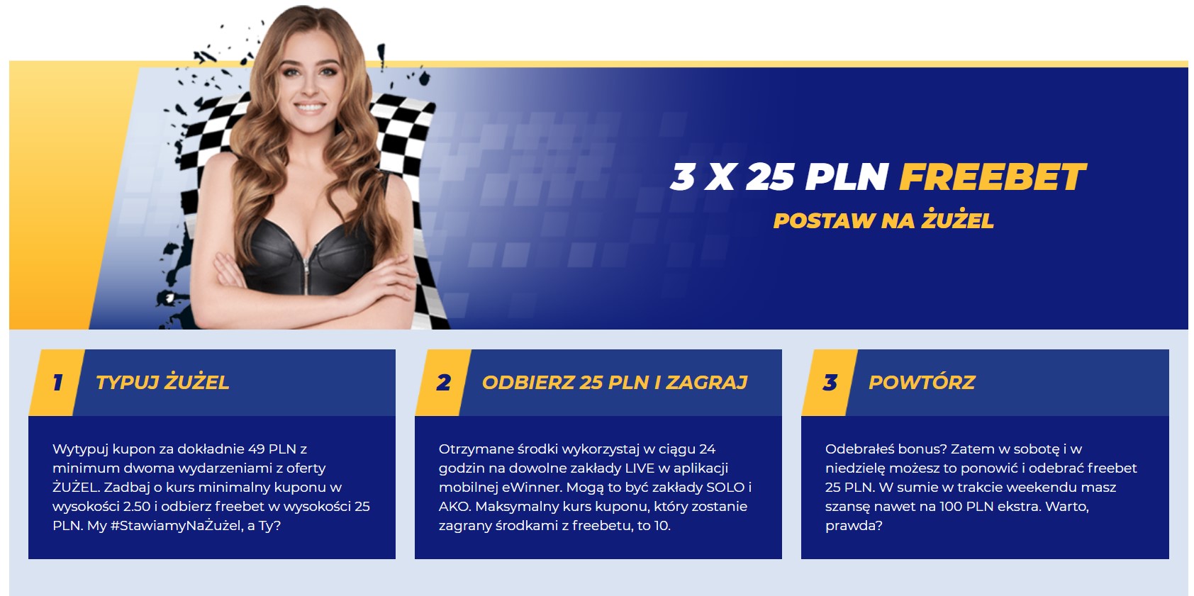 eWinner freebet na żużel